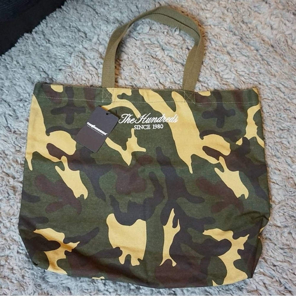 The Hundreds Green and Brown Camouflage Tote